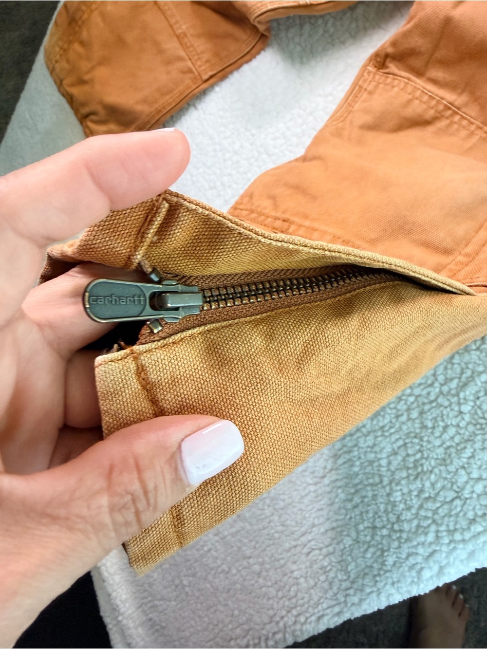 Carhartt Kids Caramel Duck Canvas Bib Overalls - Picture 8 of 10